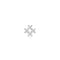 Silver Sparkle Cross Barbell Single Earring